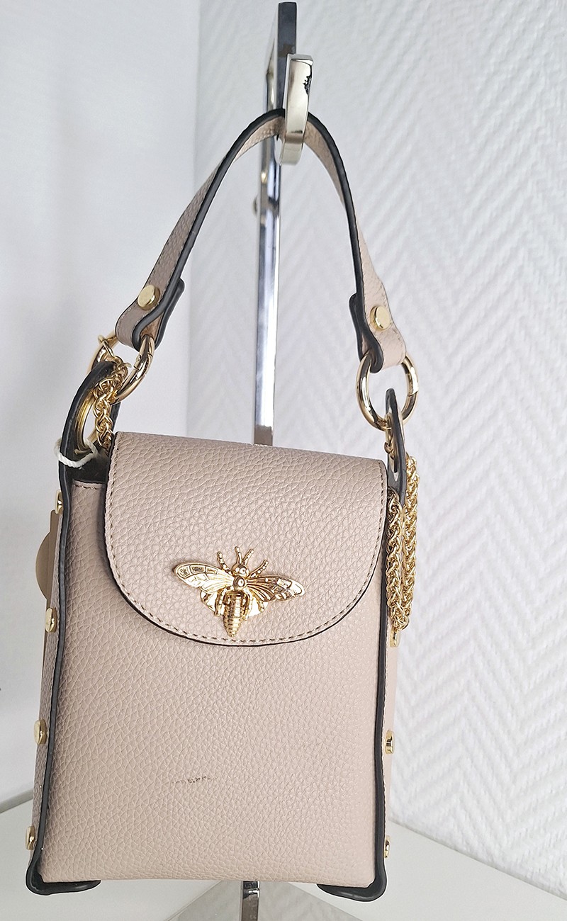 Mini handtas beige