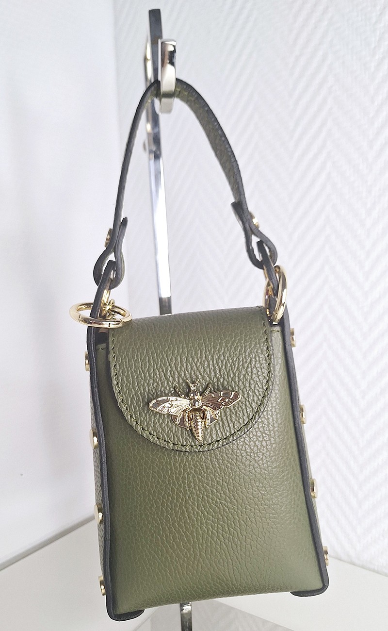 Mini khaki handbag
