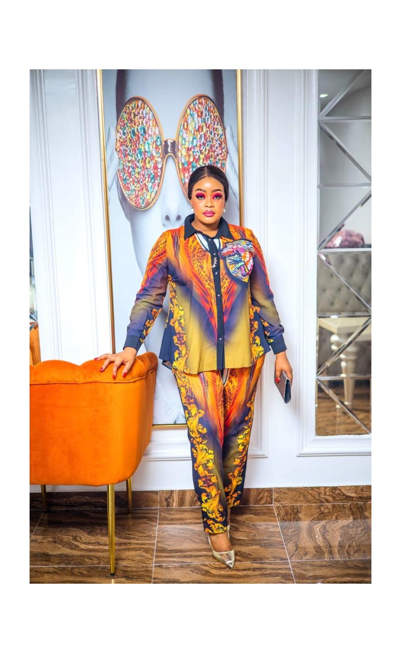ensemble pantalon orange / longues manches