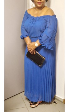 blue folded dress, unique...