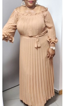 Folded dress, beige, unique...
