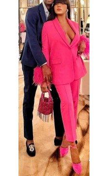 pink set trousers/jacket...