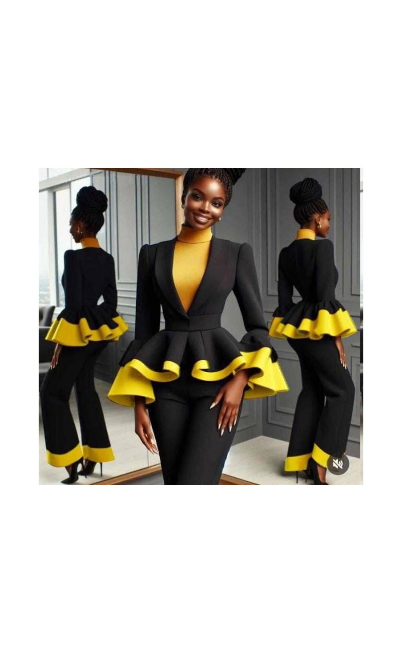 ensemble chic noir/jaune