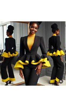 ensemble chic noir/jaune