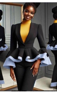 ensemble chic noir /bleu