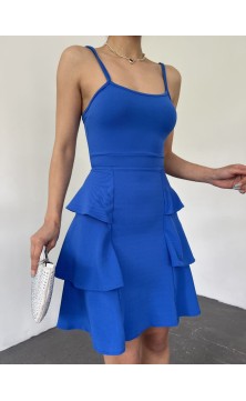 blue dress with laces