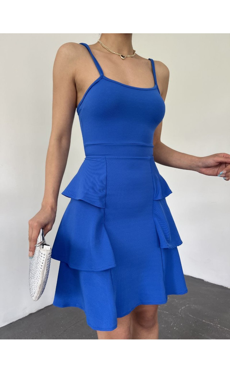 blue dress with laces