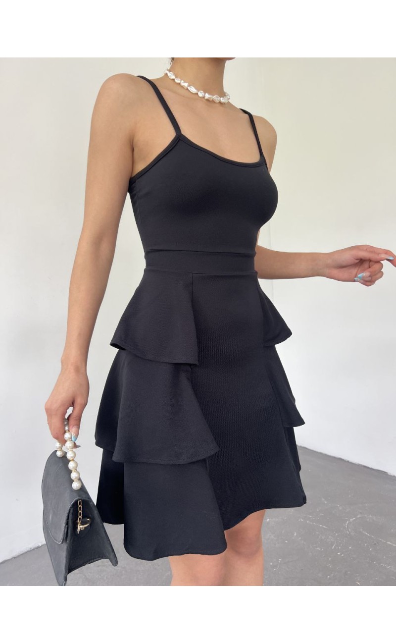 black dress with laces