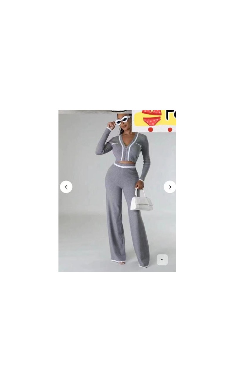 ensemble pantalon pull  gris