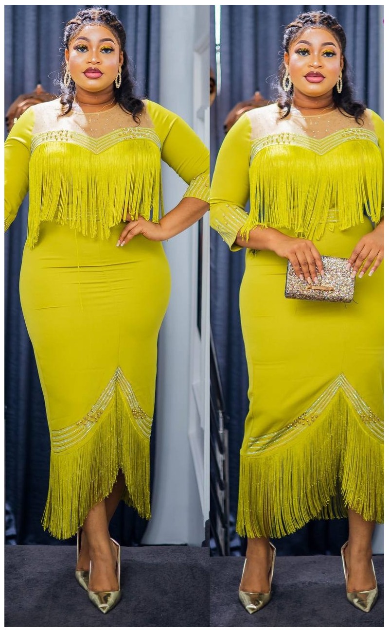 yellow evening dress