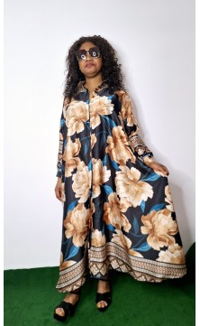 big flowered dress,...